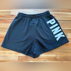 🔥PINK Victoria's Secret Black Shorts with White Logo